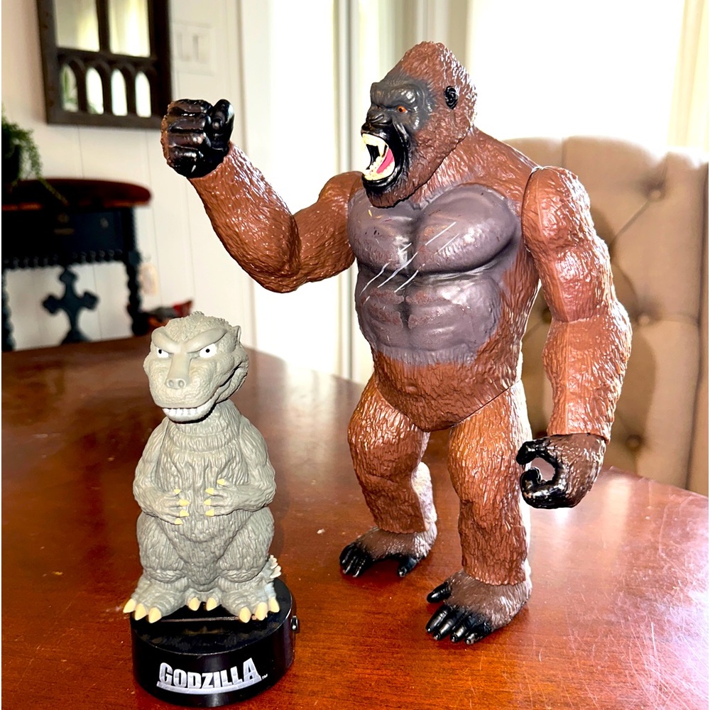 2pc Playmates King Kong Skull Island & Godzilla Body Knocker Christmas Gift Rare